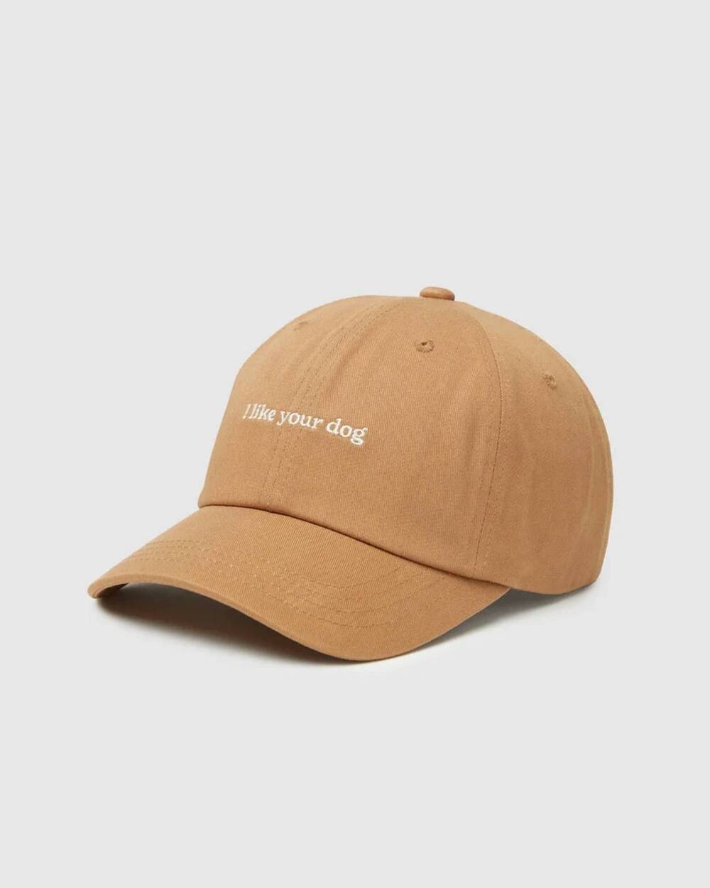NEW TENTREE women's i like your dog cap in camel